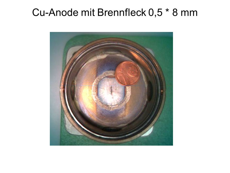 Cu-Anode mit Brennfleck 0,5 * 8 mm