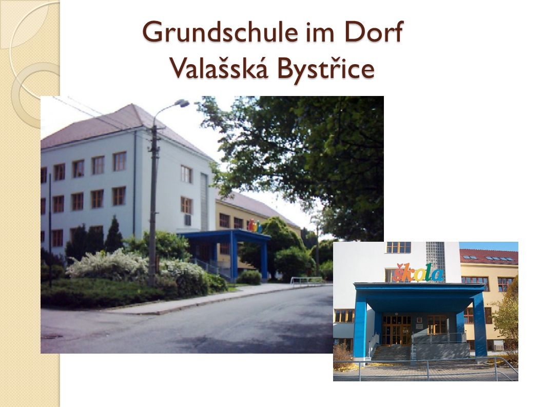 Grundschule im Dorf Valašská Bystřice