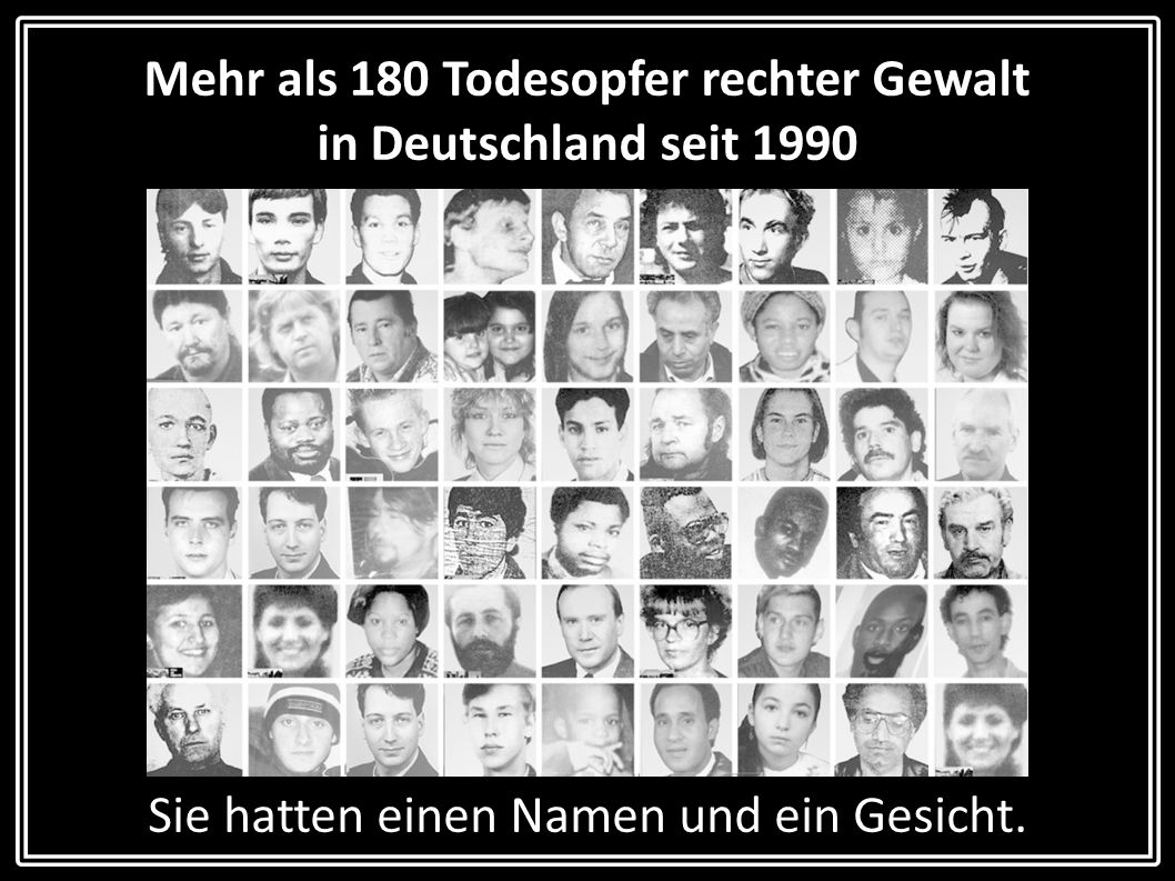 Mehr als 180 Todesopfer rechter Gewalt in Deutschland seit 1990