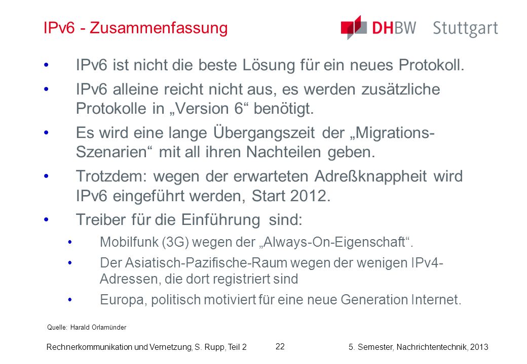 IPv6 ist nicht die beste Lösung für ein neues Protokoll.