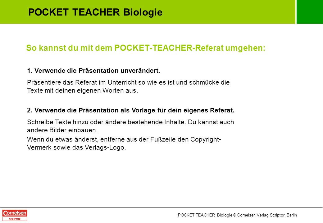 POCKET TEACHER Biologie