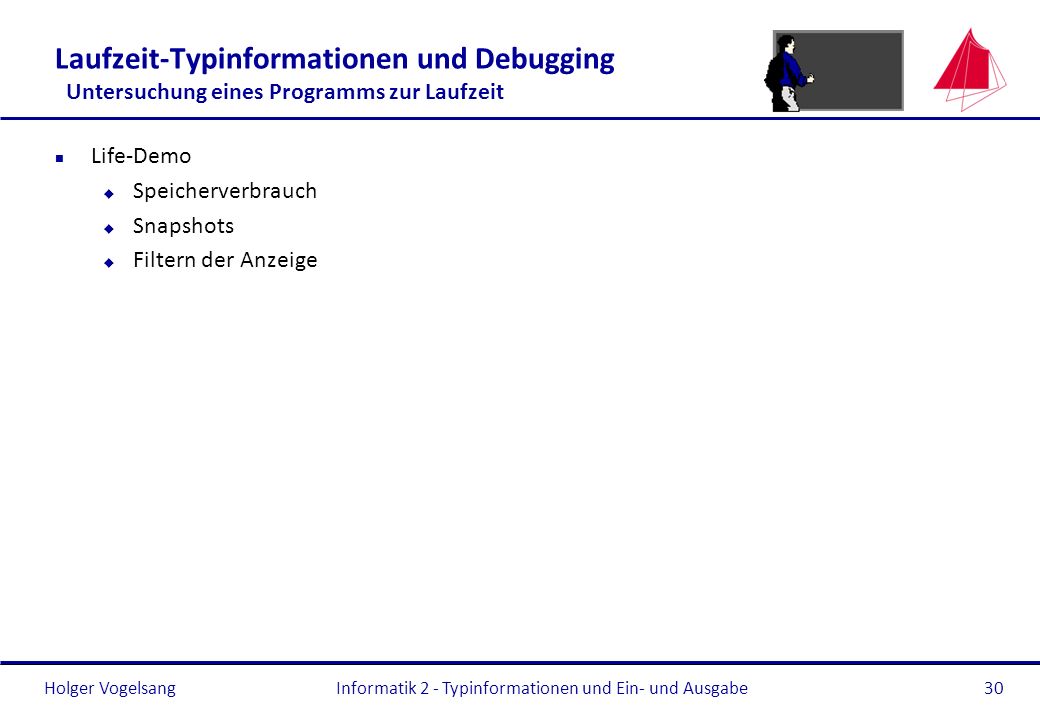 Informatik 2 - Typinformationen und Ein- und Ausgabe