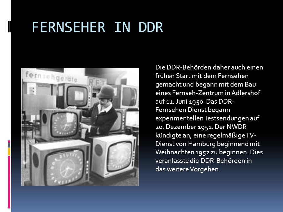 FERNSEHER IN DDR