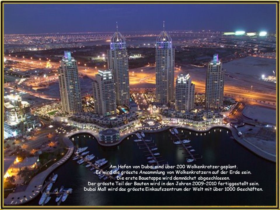 Am Hafen von Dubai sind über 200 Wolkenkratzer geplant