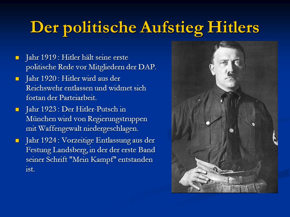 Der politische Aufstieg Hitlers