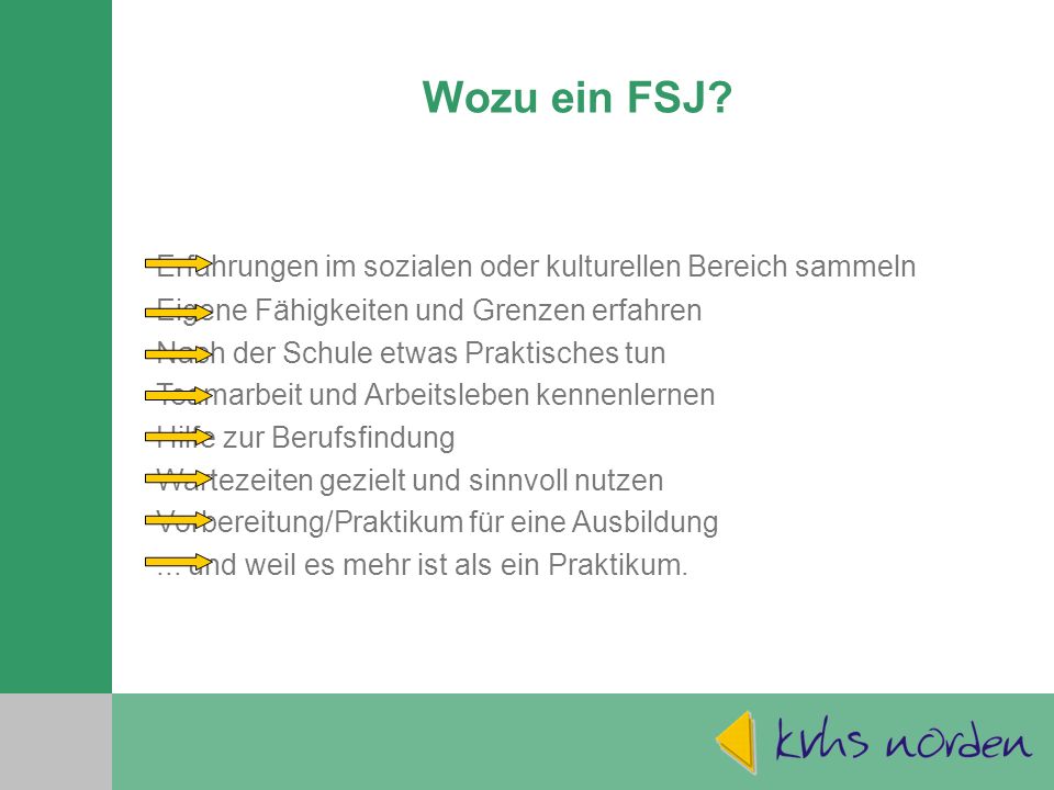 Wozu ein FSJ Erfahrungen im sozialen oder kulturellen Bereich sammeln
