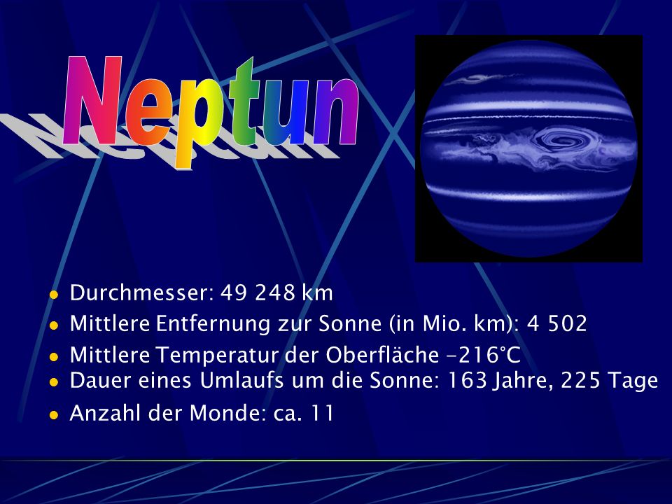 Neptun Durchmesser: km