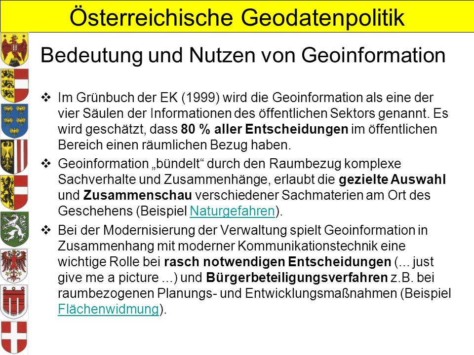 Bedeutung und Nutzen von Geoinformation