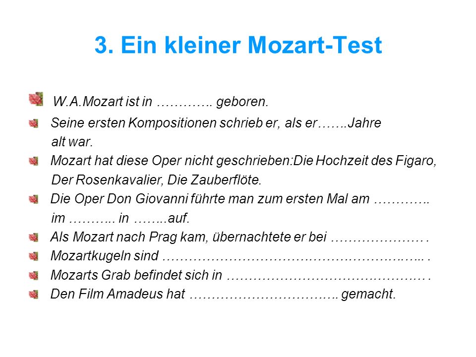 3. Ein kleiner Mozart-Test