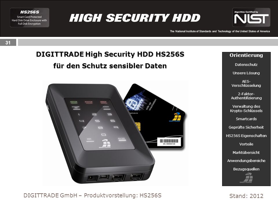 DIGITTRADE High Security HDD HS256S für den Schutz sensibler Daten