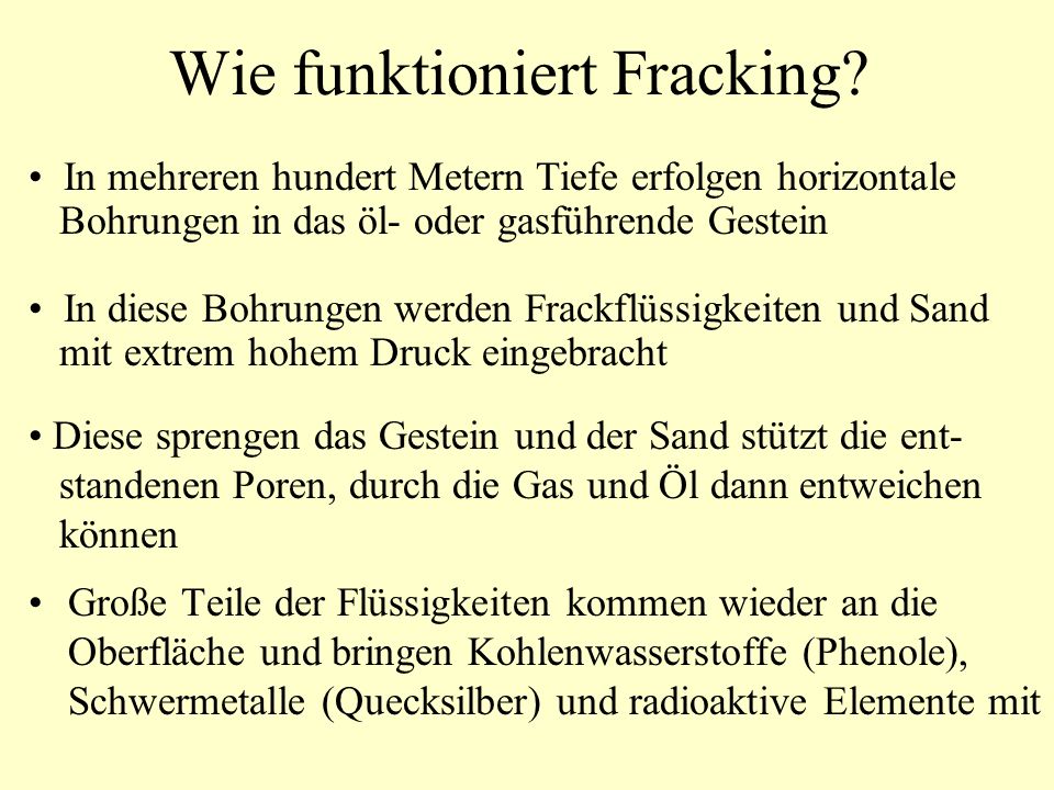 Wie funktioniert Fracking
