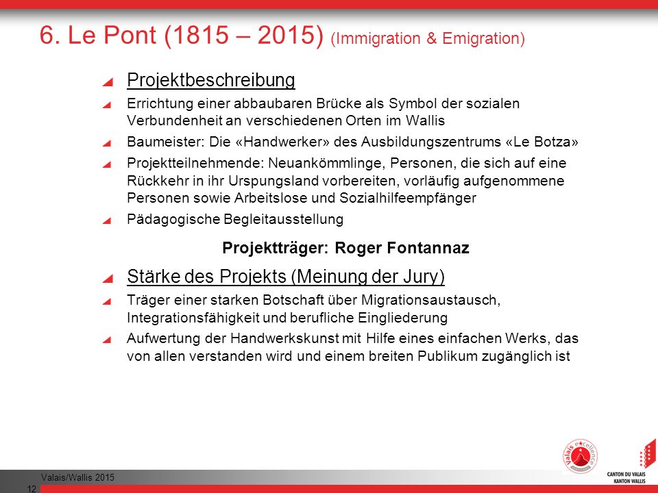 6. Le Pont (1815 – 2015) (Immigration & Emigration)