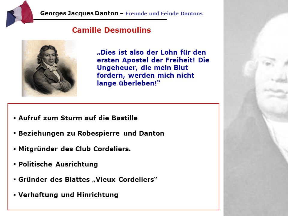 Georges Jacques Danton – Freunde und Feinde Dantons