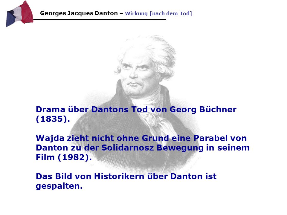 Drama über Dantons Tod von Georg Büchner (1835).