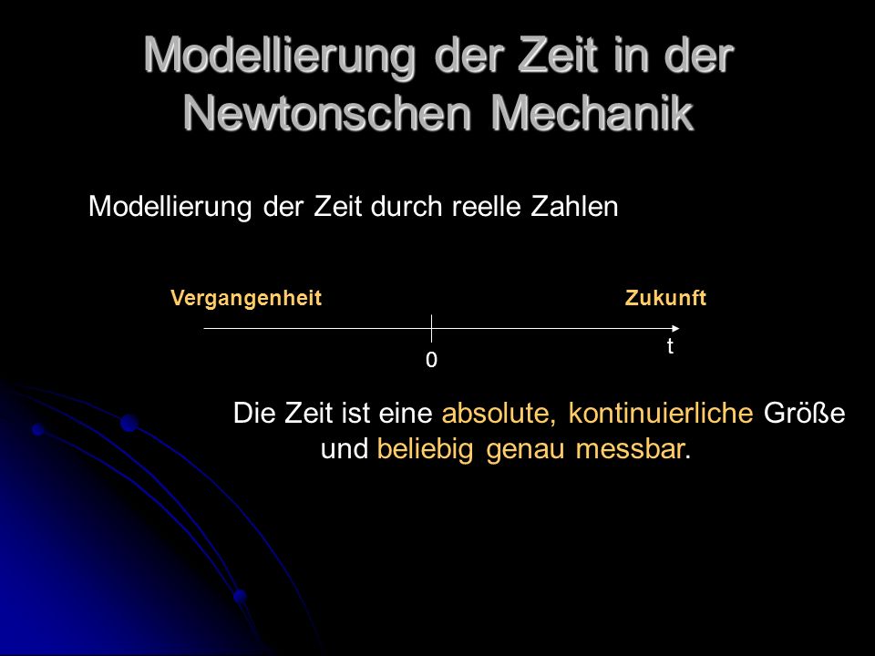 Modellierung der Zeit in der Newtonschen Mechanik
