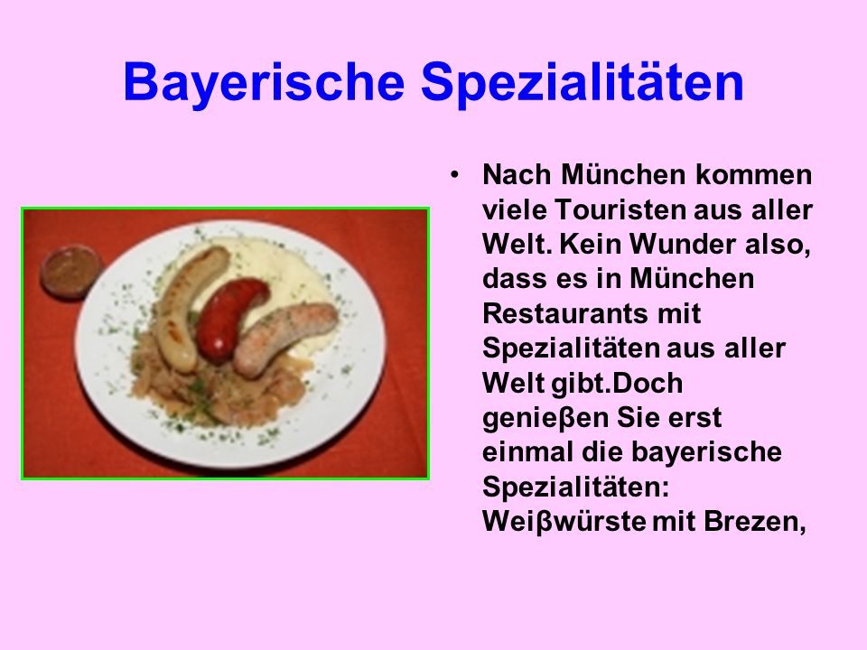 Bayerische Spezialitäten
