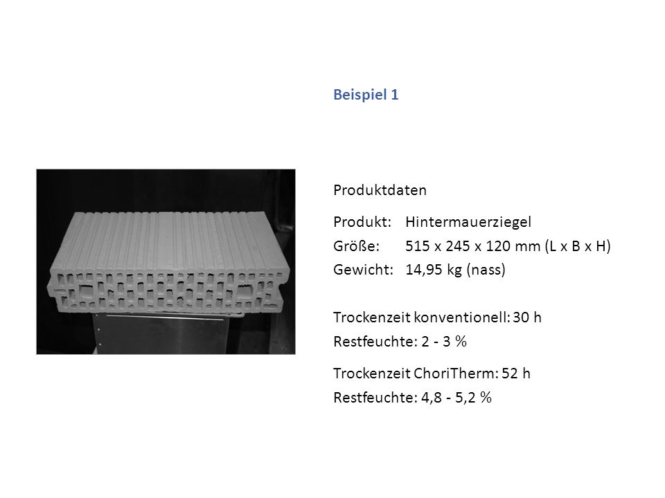 Produkt: Hintermauerziegel Größe: 515 x 245 x 120 mm (L x B x H)