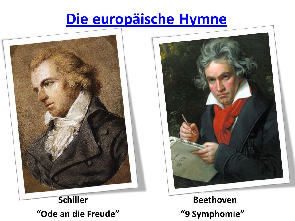 Die europäische Hymne Schiller Ode an die Freude Beethoven