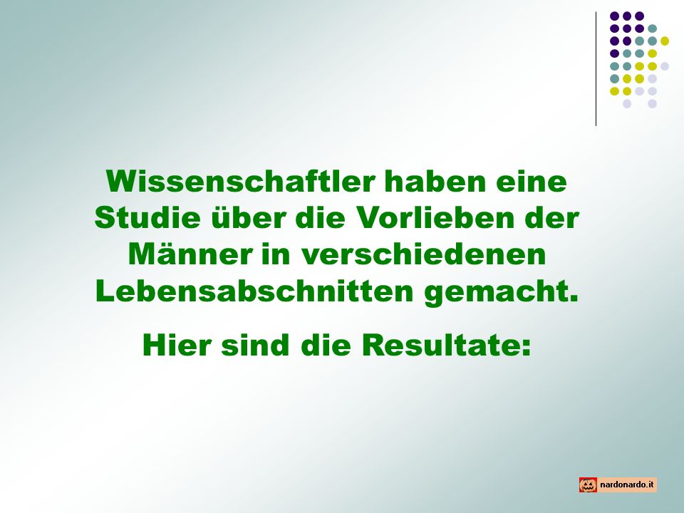 Hier sind die Resultate: