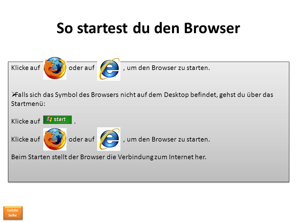 So startest du den Browser