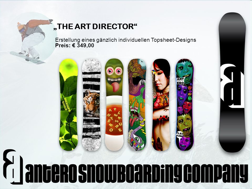 „THE ART DIRECTOR Erstellung eines gänzlich individuellen Topsheet-Designs Preis: € 349,00