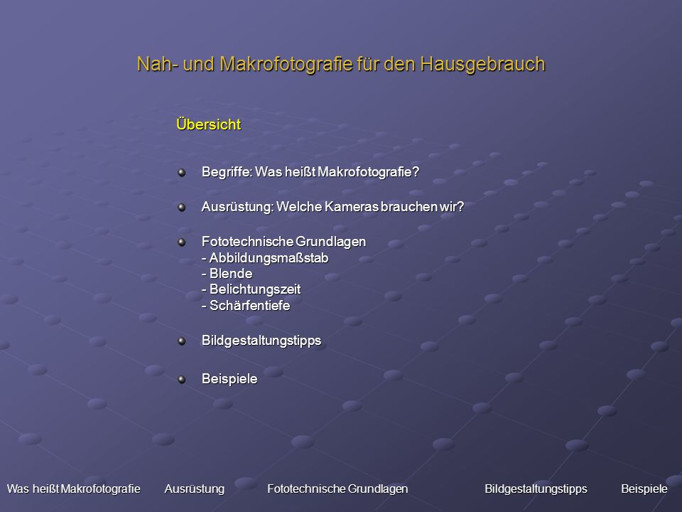 Nah- und Makrofotografie für den Hausgebrauch