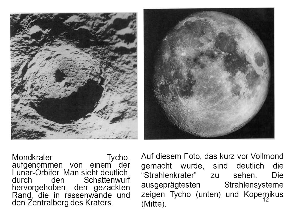 Mondkrater Tycho, aufgenommen von einem der Lunar-Orbiter