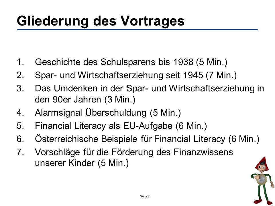 Gliederung des Vortrages
