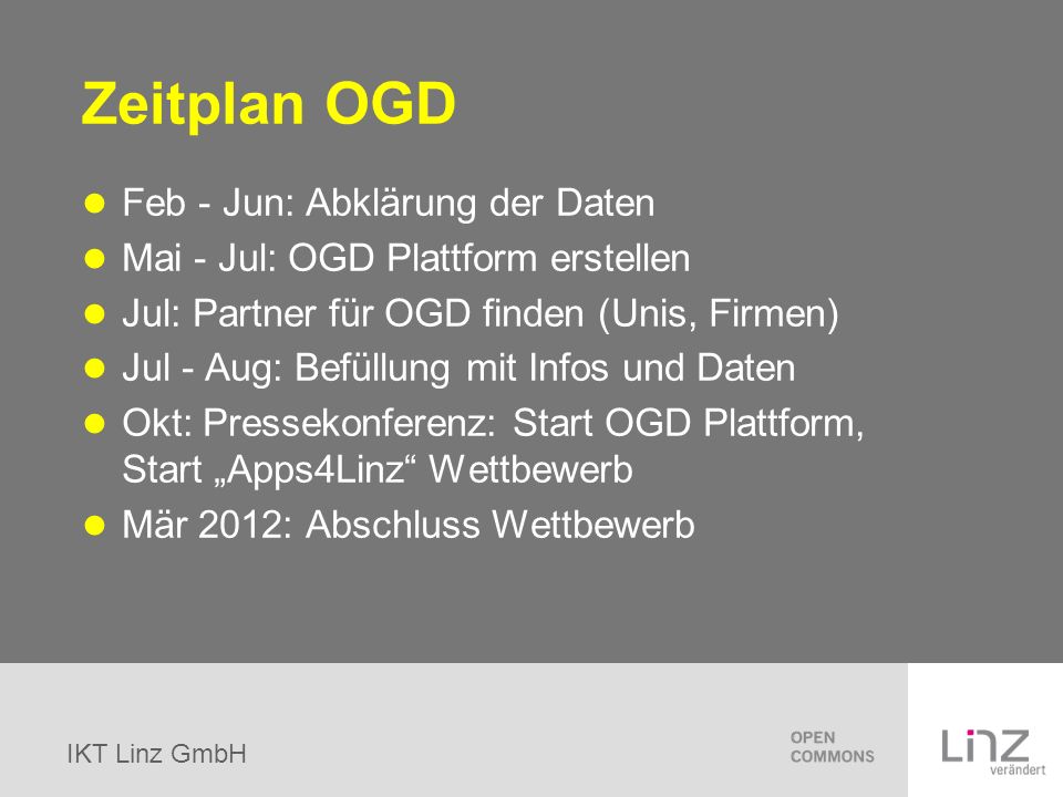 Zeitplan OGD Feb - Jun: Abklärung der Daten