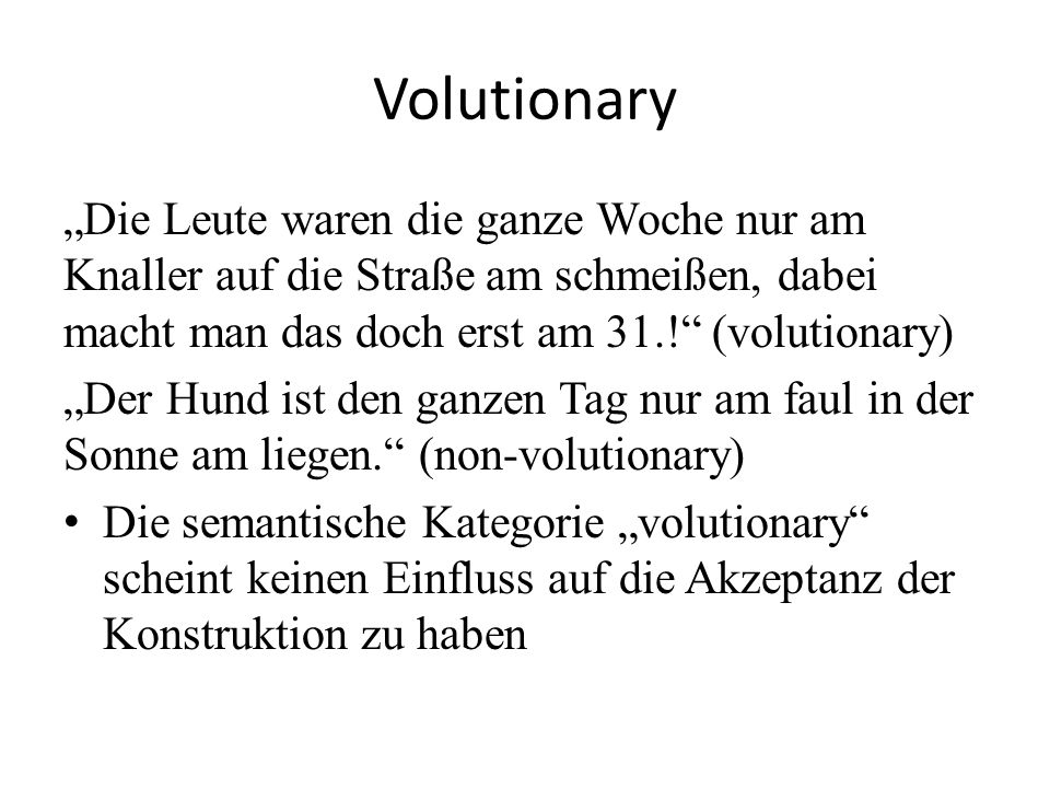 Volutionary „Die Leute waren die ganze Woche nur am Knaller auf die Straße am schmeißen, dabei macht man das doch erst am 31.! (volutionary)