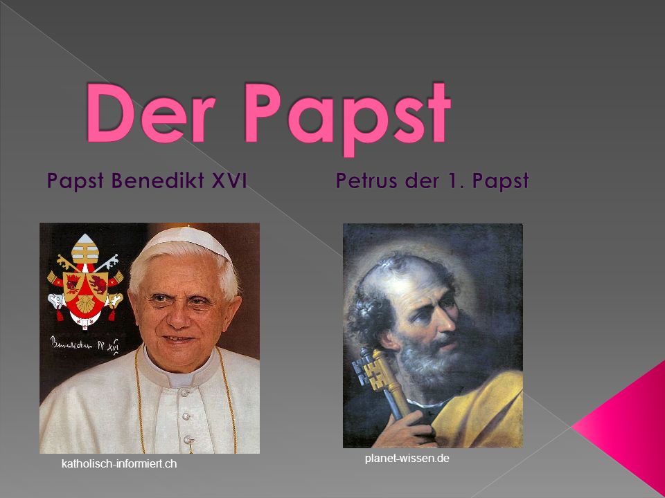 Papst Benedikt XVI Petrus der 1. Papst