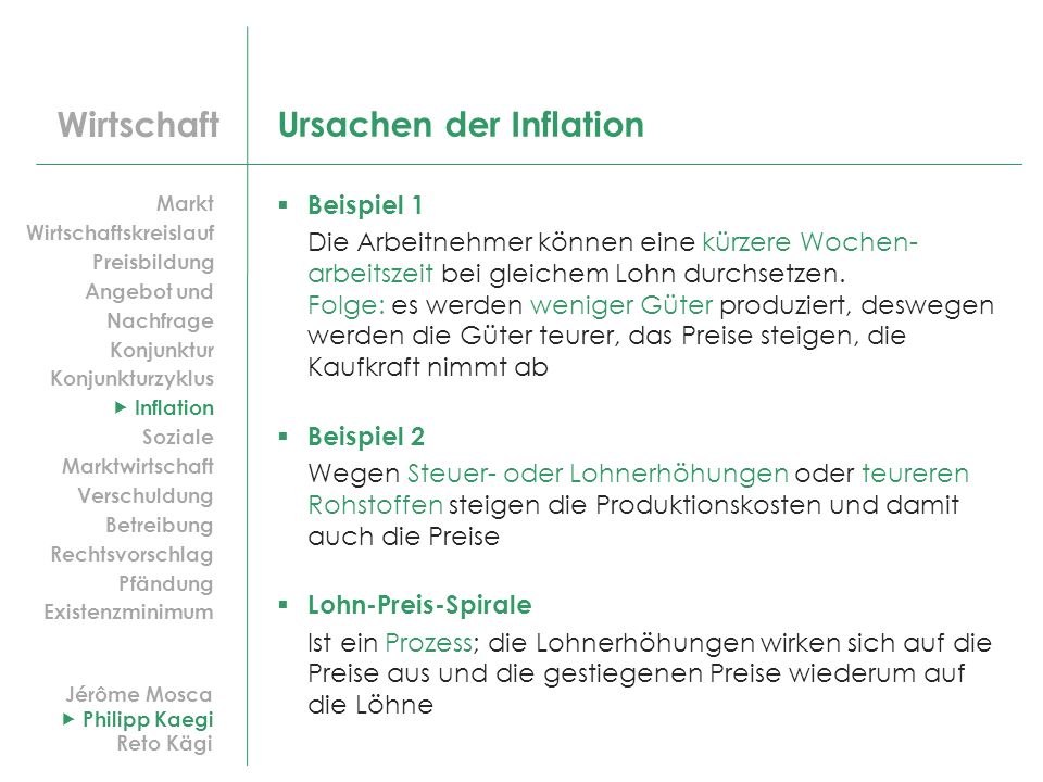 Ursachen der Inflation