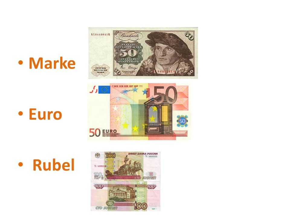 Marke Euro Rubel