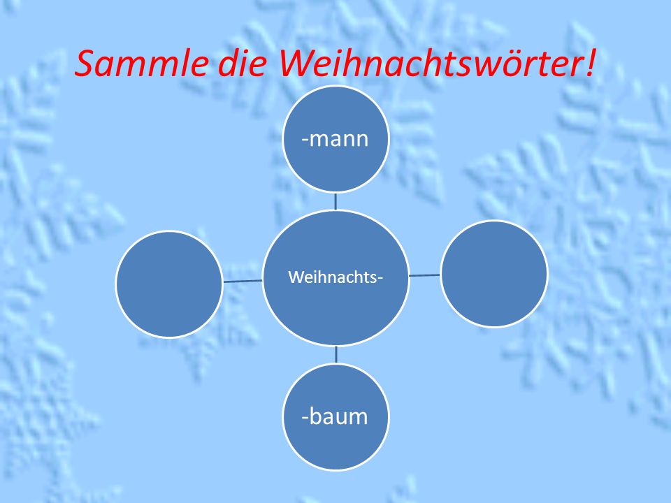 Sammle die Weihnachtswörter!