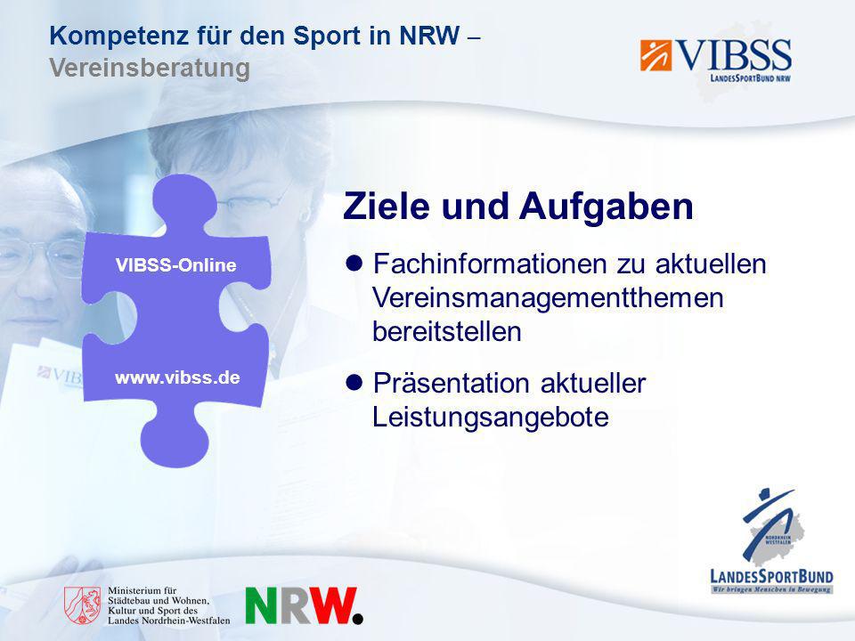 Ziele und Aufgaben Fachinformationen zu aktuellen Vereinsmanagementthemen bereitstellen. Präsentation aktueller Leistungsangebote.