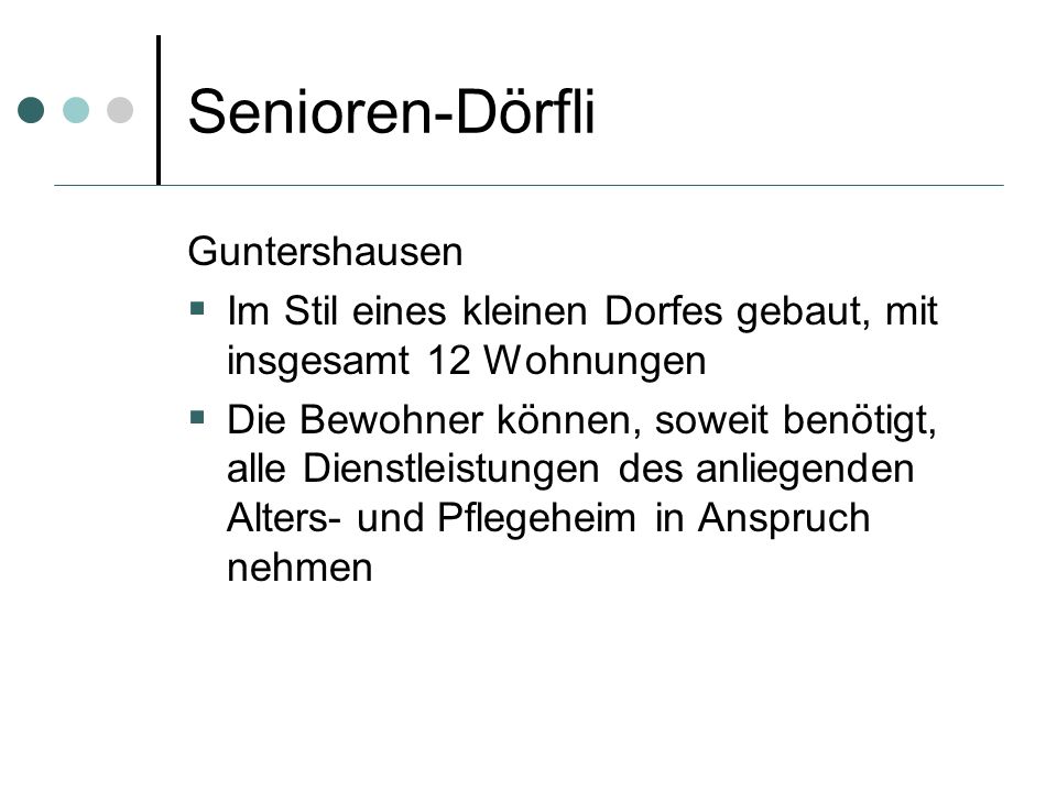 Senioren-Dörfli Guntershausen