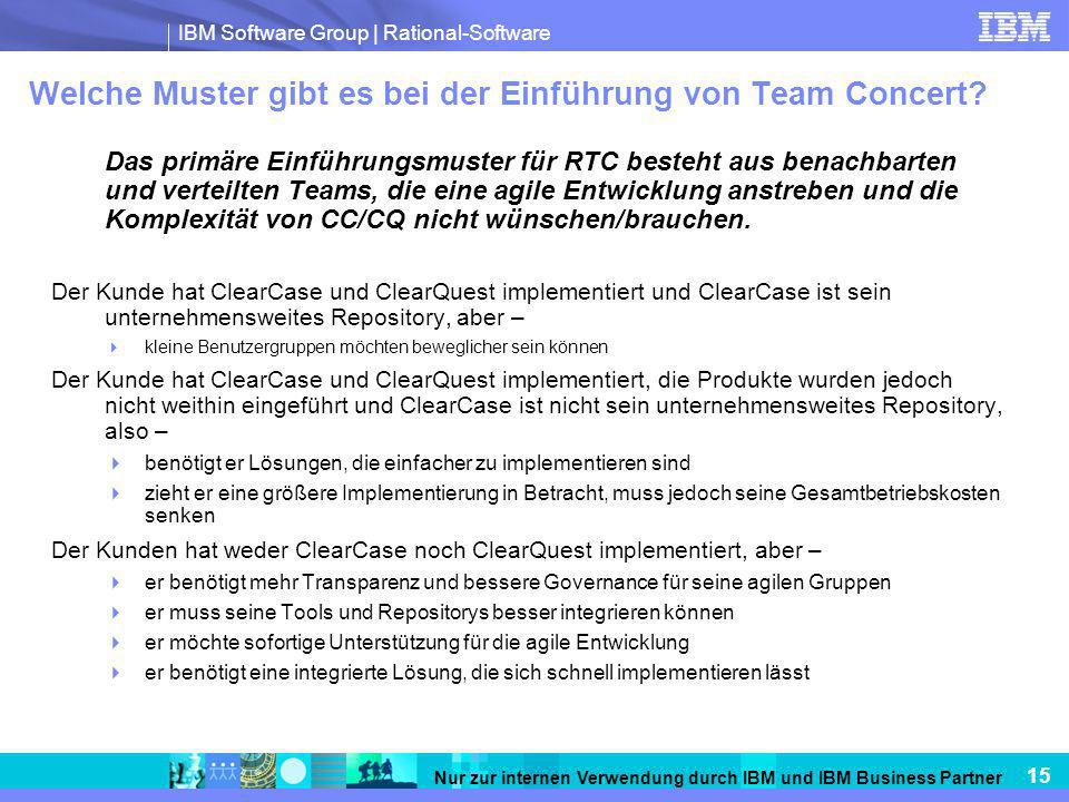 Welche Muster gibt es bei der Einführung von Team Concert