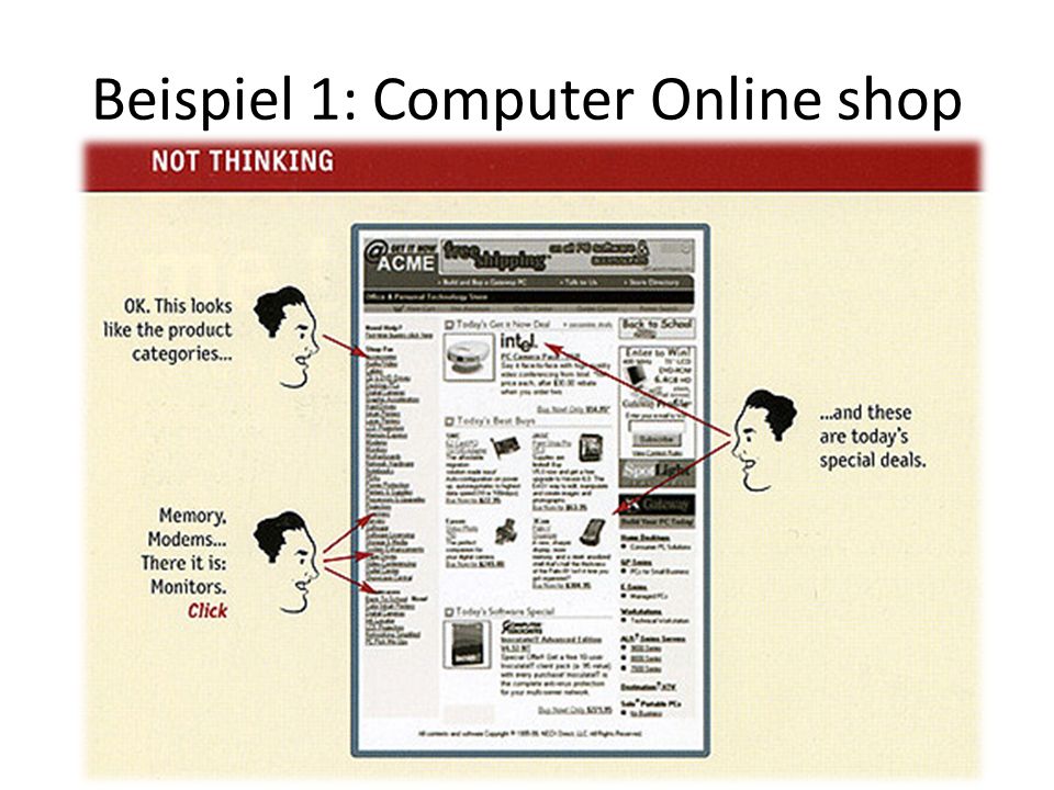 Beispiel 1: Computer Online shop