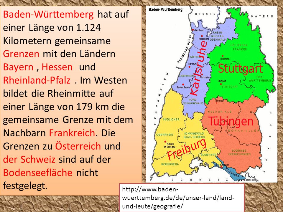 Baden-Württemberg hat auf einer Länge von 1