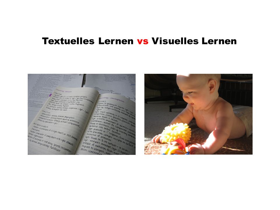 Textuelles Lernen vs Visuelles Lernen