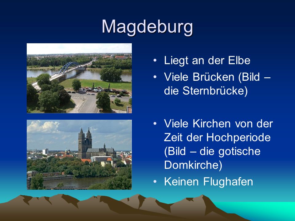 Magdeburg Liegt an der Elbe Viele Brücken (Bild – die Sternbrücke)