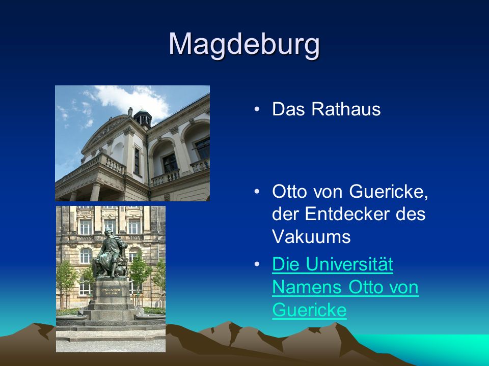 Magdeburg Das Rathaus Otto von Guericke, der Entdecker des Vakuums