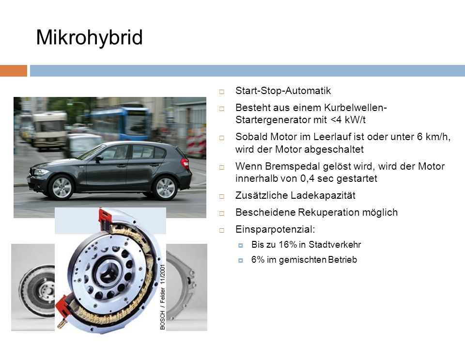 Mikrohybrid Start-Stop-Automatik