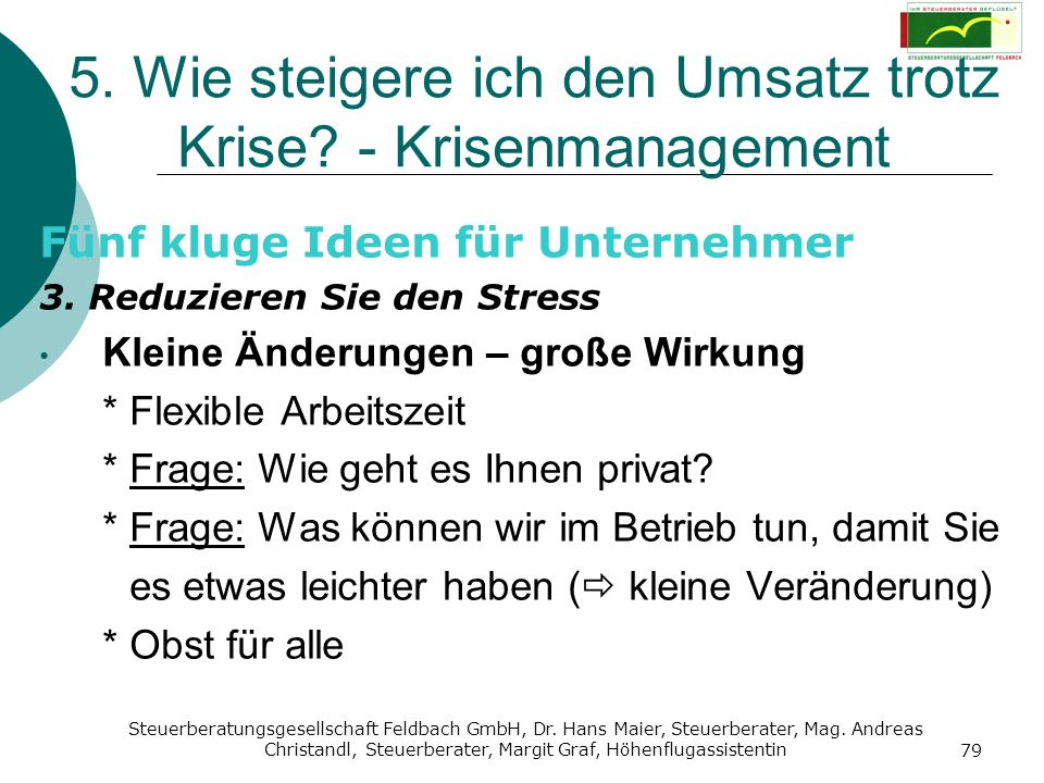 5. Wie steigere ich den Umsatz trotz Krise - Krisenmanagement
