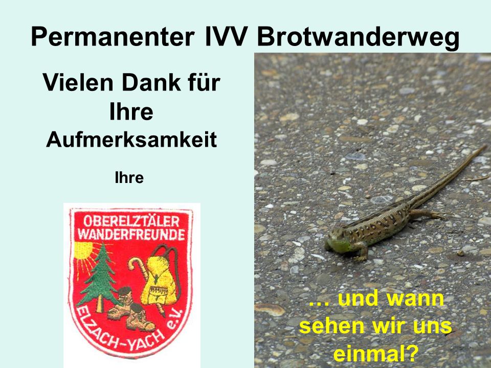 Vielen Dank für Ihre Aufmerksamkeit … und wann sehen wir uns einmal