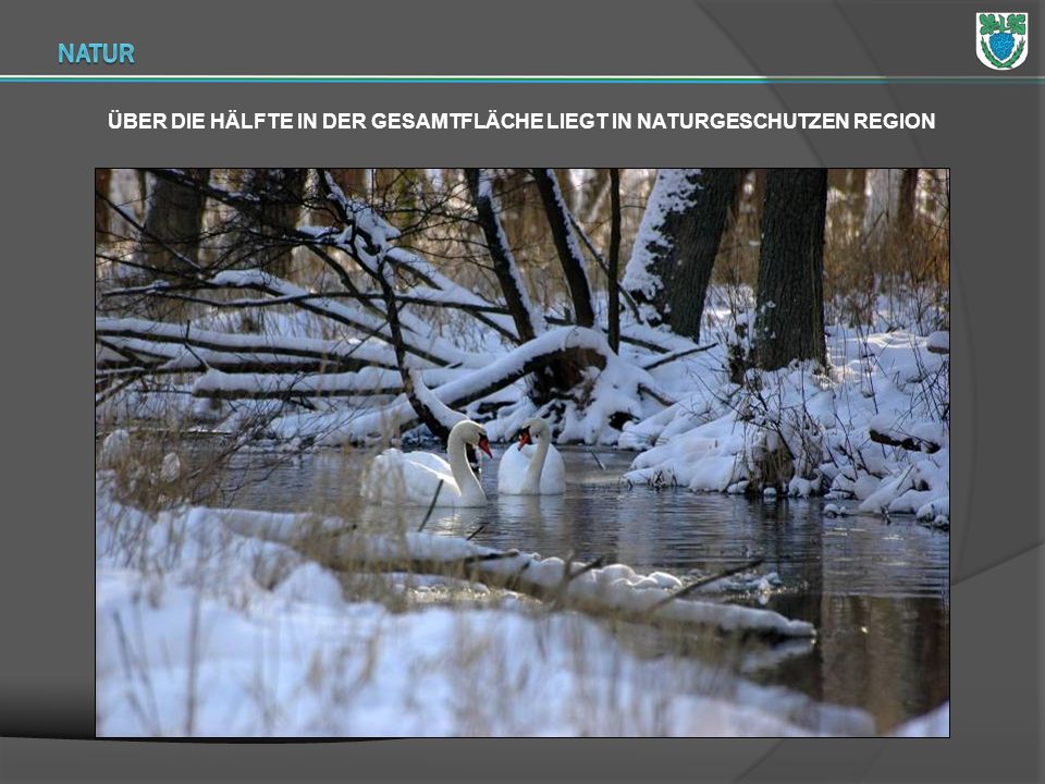 ÜBER DIE HÄLFTE IN DER GESAMTFLÄCHE LIEGT IN NATURGESCHUTZEN REGION