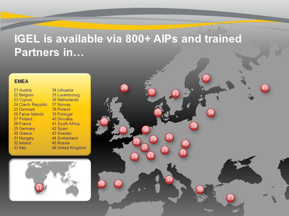 IGEL is available via 800+ AIPs and trained Partners in…