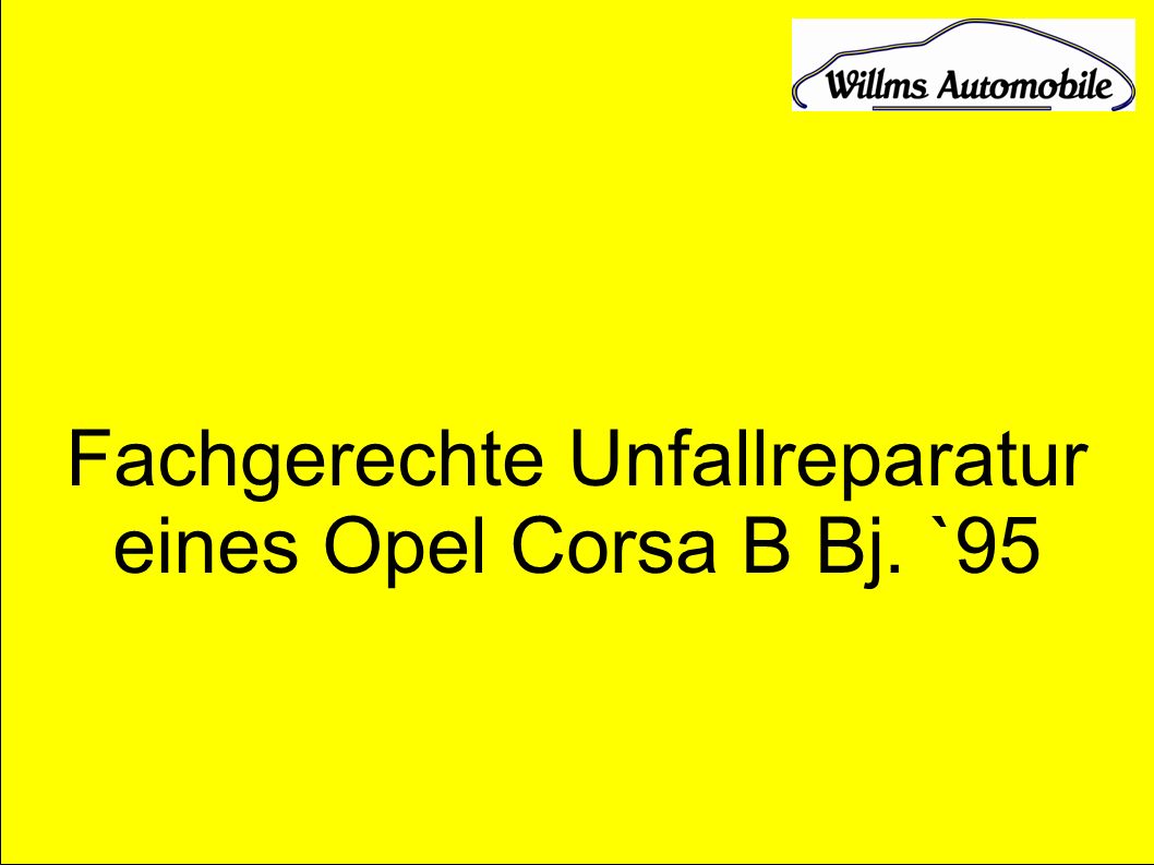 Fachgerechte Unfallreparatur