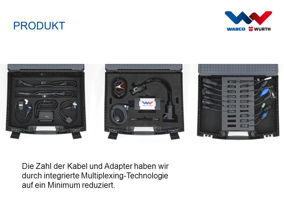 PRODUKT Die Zahl der Kabel und Adapter haben wir