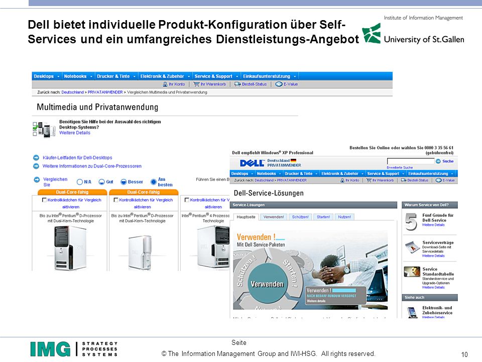 Dell bietet individuelle Produkt-Konfiguration über Self- Services und ein umfangreiches Dienstleistungs-Angebot
